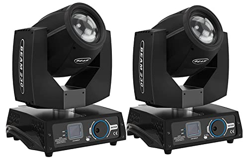 Moving Head LED 7R 230W Bühnenlicht RGBW 17 Gobos 14 Farben Partylicht DMX512 Stroboskoplicht 16CH für Bar Club Konzert Geburtstag Theater Hochzeit Lichtshow (2PCS)