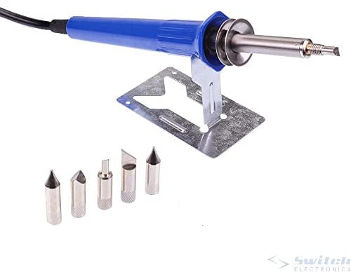 Pyrography Kit 30W Wood Burning Tool with 5 Interchangeable Tips Hobbyist Beginner Starter Basic