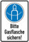 Daged Bitte Gasflaschen sichern Aufkleber 23x16 cm Hinweiszeichen Sicherheitszeichen Sticker T-144
