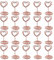 Lahviuu Table Number Holders, 20pcs Heart Place Card Holders, Rose Gold Metal, In Line, for Weddings Party Decorations Office Memo