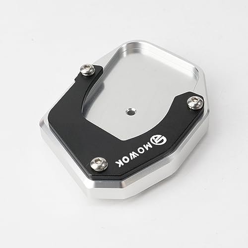 CCYYMOWOK Motorrad Zubehör Seitenständer Verlängerung für R1200GS 2007–2012 R1200 GS Adventure 2008 2009 2010 2011 (Schwarz/Silber)