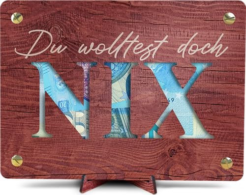 Geldgeschenke - XL Geburtstags Karte aus Holz inkl. Ständer | Geldgeschenke Geburtstag, Geld Geschenk Geburtstag, Geldgeschenk Geburtstag, Geldgeschenke Verpackung, Geburtstagskarte (Grußkarte NIX)