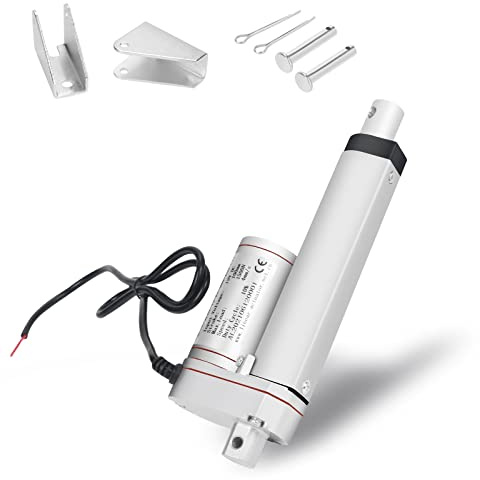 Ikodm Linearantrieb 12V 150mm Linearmotor 12V DC,Linearaktuator Hub max 1500N für elektronische,Medizinische,Elektrische Türöffner und Automatisierungsanwendungen DIY Auto Möbel Lifting