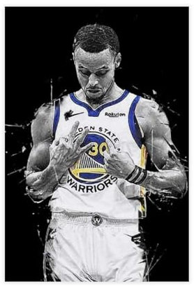 Basketball Star Stephen Curry Poster 8 Leinwand Poster Schlafzimmer Dekor Sport Landschaft Büro Zimmer Dekor Geschenk ungerahmt 30 x 45 cm