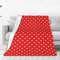 Decke Rot mit Rot mit weißen Punkten, weiche Überwurfdecke, ganzjährig warme Decken, leichte, Flauschige Flanell-Überwürfe für Bett, Sofa, Couch 150X125 cm