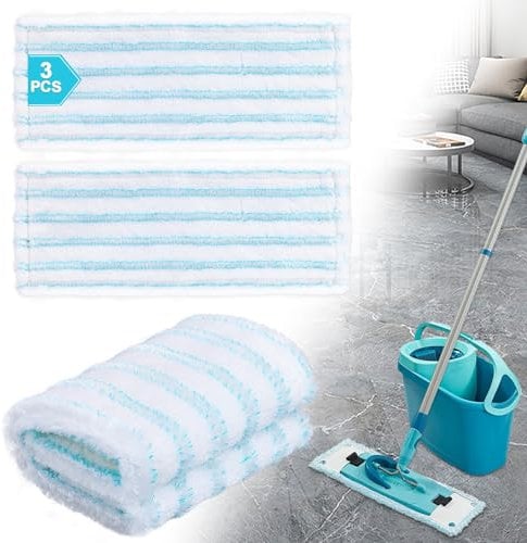 Wischmopp Ersatz Kompatibel für Leifheit Wischbezug, Ersatzmopptuch (3Pcs)