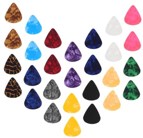 Toyvian 30stücke Gitarrenplektren Dreieck Finger Picks Gitarre Bass Akustik Gitarren Zubehör