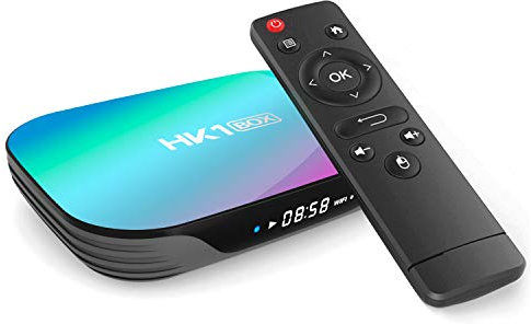 Xilibod TV Box Android 9.0 4GB RAM 64GB ROM Amlogic S905X3 64bit Quad Core Cortex A55 CPU G31 MP2 GPU 2.4G/5G WiFi 1000 DLAN Support BT Smart TV Box - Model No.: HK1 Box 4GB 64GB