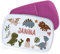 GRAZDesign Brotdose Dino Dinosaurier Kinder personalisiert Junge und Mädchen, Schulkind Kinderbrotdose pink