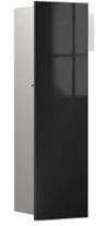 Emco WC-Modul asis Pure mit Glasfront Türanschlag Links, Unterputz, 1-türig 600mm, schwarz
