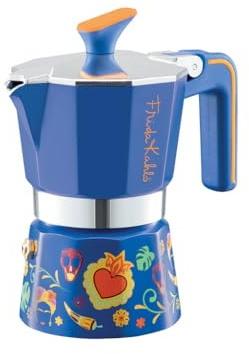 Pedrini Frida Kahlo Espressokocher, 2 Tassen, Blau