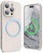 SURPHY Magnetic Design for iPhone 16 Pro Case, Liquid Silicone Protection for Each Lens Shockproof Gel Rubber Phone Case for iPhone 16 Pro 6.3 inch 2024, Stone