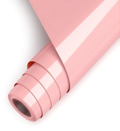 Asoway Plotterfolie Textil Helles Rosa Vinylfolie HTV 30.5cm x 457cm