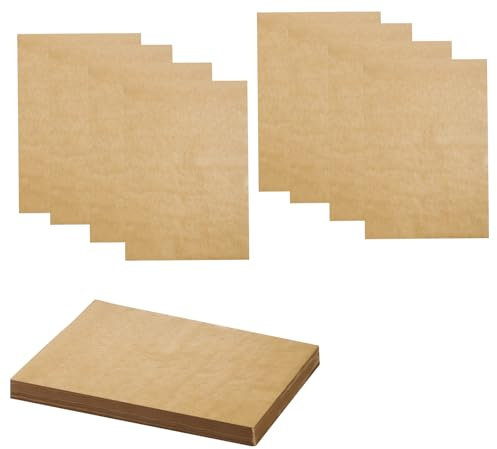 YILANJIN 100Pcs Greaseproof Kraft Paper, Non-Stick Food Paper Sheets, Oven Paper, Disposable Baking Tray Liner, Butchers Paper, Cooking Sheets, Deli Paper for Baking, Rosating, BBQ, 40 x 30cm