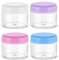 Qianyu 4 Stück Kosmetikdosen Kunststoff mit Deckel Spatel Reise Cremedosen Nachfüllbare Make-up Probenbehälter Leer Döschen 20 ml Runde Auslaufsichere Reisedosen für Lippenbalsam Lotion Creme