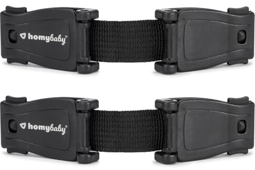 HOMYBABY® Anti-Escape Harness Clip – Adjustable Chest Buckle - Prevent Children Taking Their Arms Out of The Straps - Harness Chest Clip (Standard, x2)