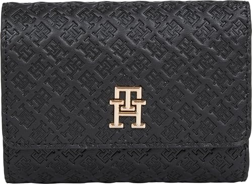 Tommy Hilfiger Damen-Geldbörse AW0AW16919, Schwarz, Casual