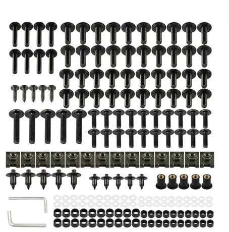 LIJUNSHANI Kit De Boulons De Carénage De Moto, Kit De Clips D'écrou À Vis pour Yama&HA YZ250FX YZ 125 125X 250 250F 250X 250FX YZ426F YZ450FX YZ85LW YZ450F(Black)