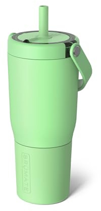 BrüMate Resa 750ml Becher mit Strohhalm und Deckel | 25oz Metall-Wasserflasche mit Henkel | 100% auslaufsicher | isolierter Becher | Edelstahl-Reise-Fitness-Becher | Hält Getränke den ganzen Tag über