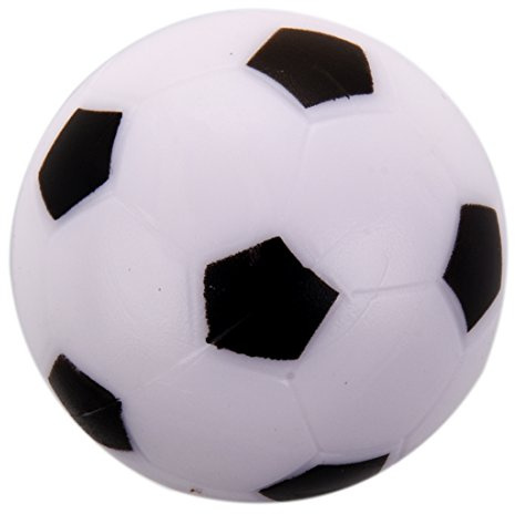 Kznifmk Small Soccer Foosball Table Ball Plastic Hard Homo logue Children Game Toy Black White