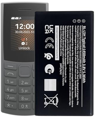 MUKUZI AKKU Compatible with No-kia 105 4G 110 4G TA-1582 TA1385-DS, TA-1551 125 150 2023 Edition Handy Smartphone Telefon (Replacement for BL-L5H)