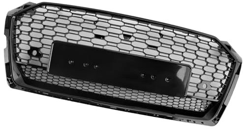 Artudatech Kühlergrill Frontstoßstangengrill Frontgrill ABS RS5 Style Honeycomb Sport Mesh Hex Grill Grille Fit for A5 S5 B9 2017-2019