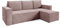 Sofello Corda Ecksofa Cord Schlaffunktion automatisch DL + Containersofa mit Bettzeug Boxsofa für Wohnzimmersofa Liegefläche: 204×144 cm (poso 27 - Rosa)