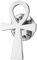 Dreamtimes Ancient Egyptian Coptic Ankh Cross Brooch Pin Edelstahl spirituelle Symbol Schmuck (Silber)