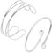 Armreif Silber Set Damen Silber Armband, 2PCS Oberarm Wickelarmband Boho Minimalistisches Armband Gold Damen Oberarmreif Offen Verstellbar Zarter Geschichteter Armreifen Armbänder für Mädchen Frauen
