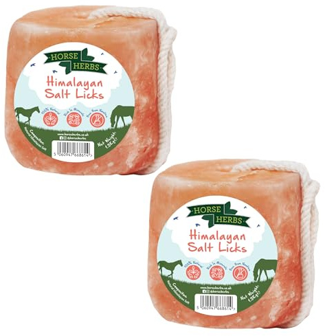Horse Herbs Himalayan Salt Lick 2 x 1.5kg | 100% Natural Equine Supplement, Digestion Support for Horses & Ponies, Ideal for Hydration & Electrolytes, Easy to Hang