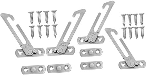PartyKindom Fensteröffnungsbegrenzer 4 Stück Edelstahl Flügelfensterschloss Kindersicherung Verdeckter Sicherheitsfensterstopper Für Wohnraum