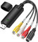 VHS to Digital Converter,RCA to USB Audio Video Converter,USB 2.0 Video Capture Card, Adapter for Editing Hi8 VHS to DVD Digitize with Scart/AVfor PC TV, Windows Vista Compatible