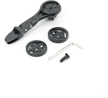 Supporto per computer da bici in alluminio per Trek Madone per Slr Generation 8, compatibile con Garmin per Bryton e dispositivi Wahoo, staffa angolare regolabile, nero (A)
