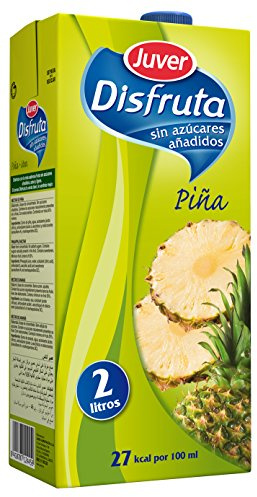 Juver - Disfruta - Bebida Refrescante con Zumo de Piña 2 litros - Pack de 6 (Total 12 litros)