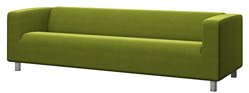 Soferia Sofabezug Kompatibel Mit KLIPPAN 4er-Sofa Sofaüberzug Sofaüberwurf Sofaschoner Cover Kratzfest Hydrophobie Allergenfrei Elegance Grün