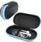 EAZY CASE Universal Tasche für In-Ear Kopfhörer mit Netzfach - Hardcase Aufbewahrungsbox, Schutztasche mit umlaufenden Reißverschluss, extra klein, oval, Hellblau