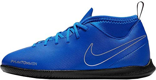 Nike Jr. Phantom Vision Club Dynamic Fit IC, Scarpe da Calcio Unisex-Bambini, Blu (Racer Blue/Black-Metallic Silv 400), 38.5 EU