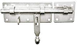 Verrou d'écurie porte-cadenas - Zingué blanc