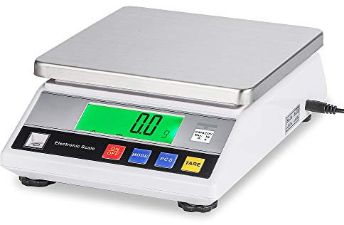 Bonvoisin Bilancia di Precisione 3-10kg,0.1g Digitale Certificazione CE Bilancia da Laboratorio con Funzione di Conteggio LCD Retroilluminato Già Calibrato e Pronto per L'uso (7500g,0.1g)