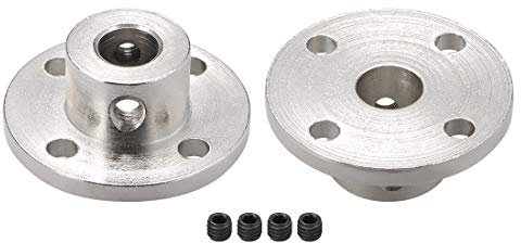 sourcing map 2 Stück Flanschkupplung Motorführung Wellenkupplung Motoranschluss 8mm Innendurchm. H13*D16 Starre für DIY Teile Silber Ton