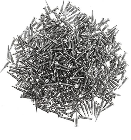 Amagogo 500 Pieces Spectacle Spring Hinge Screws Repair Accessories Tool Set, 2.0x1.4x7.0mm