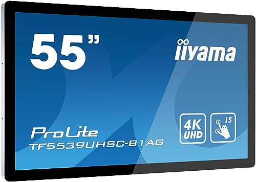 iiyama Prolite TF5539UHSC-B1AG Touch Screen Monitor 139.7 cm (55) 3840 x 2160 Pixels Multi-Touch Multi-User Black