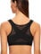 MELENECA Women's Front Fastening Wirefree Post Surgery Plus Size Back Support Posture Bra Black 40D