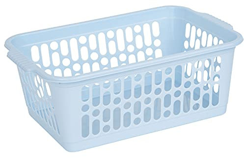 #11 6X Aufbewahrungskorb klein - hellblau - 29 x 20 - Körbchen - Kunststoffkorb - Organizer - Ordnung - Aufbewahrung Bad Korb Kinderzimmer Haushalt