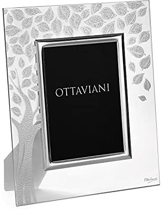 Ottaviani Portafoto della Collezione Albero della vita in Cristallo e foglia argento Tecnologia Silver Foil cm 13x18