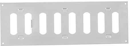 Vent Systems Rejilla de ventilación ajustable de 300 x 100 mm, color blanco, con rejilla de insectos. Apto para uso interior y exterior. No incluye tornillos. 300x100mm