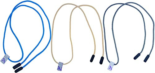 GoGrip Original - VALUE BUNDLE - Secure Glasses Cord - Spectacle and Spec Lanyard (Bone Teal & Gunmetal 3 Pieces)