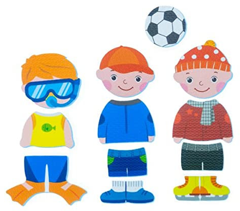 Nuby - Badespielzeug für kreatives Anziehen - Schaumstoff-Ankleideset für Jungen - Ab 12 Monaten