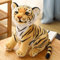 Tiger Plüschtier 23cm, Realistisches Kuscheltier Plüsch Puppe Stofftier Kissen Plüschfigur Braun Weiche Plüschspielzeug Geschenk für Kinder