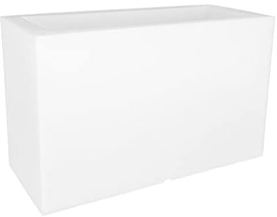 Forvega, Lungo Maxi Pot De Fleurs Rectangulaire Lumineux LED, Pot en Béton, Pot De Fleurs, Jardinière, Décoration, Terrasse, Extérieur, 50 cm